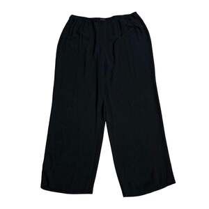 Eileen Fisher Plus 1X 2X Wide Leg Flowy 100% Silk Pants Capsule Minimal FLAWS